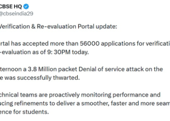 CBSE receives over 56,000 re-evaluation requests, thwarts major cyber attack