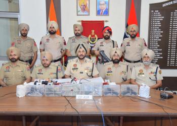 AFGHAN NATIONAL AMONG SIX LINKED TO CROSS-BORDER ARMS, DRUGS AND HAWALA NETWORK HELD; 1KG HEROIN, 5 PISTOLS, ₹5L DRUG MONEY RECOVERED