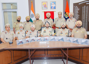FOUR LINKED TO CROSS-BORDER ARMS SMUGGLING NETWORK HELD WITH 10 SOPHISTICATED PISTOLS