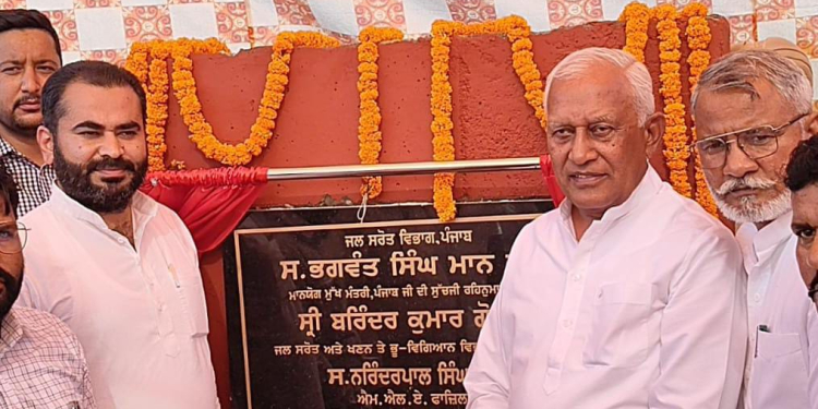 Barinder Kumar Goyal Gifts Fazilka Seven Irrigation And Infrastructure Projects worth Rs.46-Cr