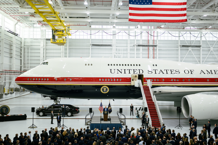 Trump hails first flight of new Air Force One