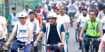 Dr Mandaviya leads nationwide 80th edition of Fit India Sundays on Cycle