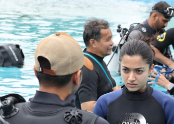 Rashmika Mandanna give peek into ‘Mysaa’ underwater action sequence: ‘Most challenging thing I’ve ever had to do in life’