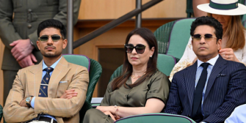 Wimbledon: Shubman Gill joins Anjali & Sachin Tendulkar in Royal Box at Centre Court