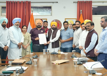 Gurmeet Singh Khudian hands over job letters to four new recruits in Animal Husbandry Dept