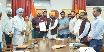 Gurmeet Singh Khudian hands over job letters to four new recruits in Animal Husbandry Dept