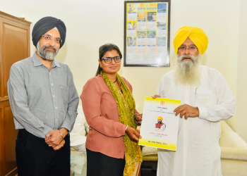 Gurmeet Singh Khudian hands over job letters to four new recruits in Animal Husbandry Dept