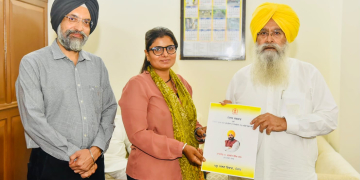 Gurmeet Singh Khudian hands over job letters to four new recruits in Animal Husbandry Dept