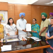 Gurmeet Singh Khudian hands over job letters to four new recruits in Animal Husbandry Dept