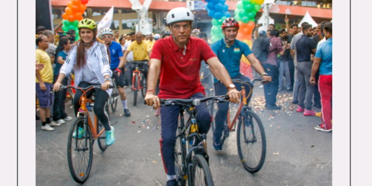 Sports min Mansukh Mandaviya leads 88th edition of Fit India Sundays on Cycle at BRICS Run & Ride 2026