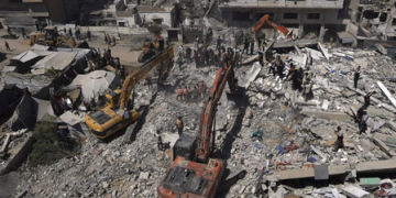 building collapses in Gaza