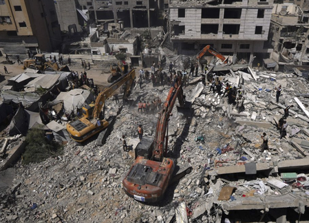 building collapses in Gaza