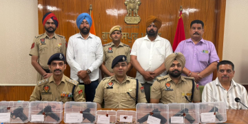 GANGSTER BURI BASANTKOTIA AMONG FIVE HELD AFTER HOT CHASE IN GURDASPUR; SIX PISTOLS RECOVERED