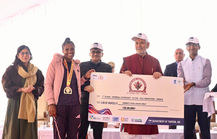Kashmir Marathon: J&K L-G calls for nurturing local talent, promoting healthy living